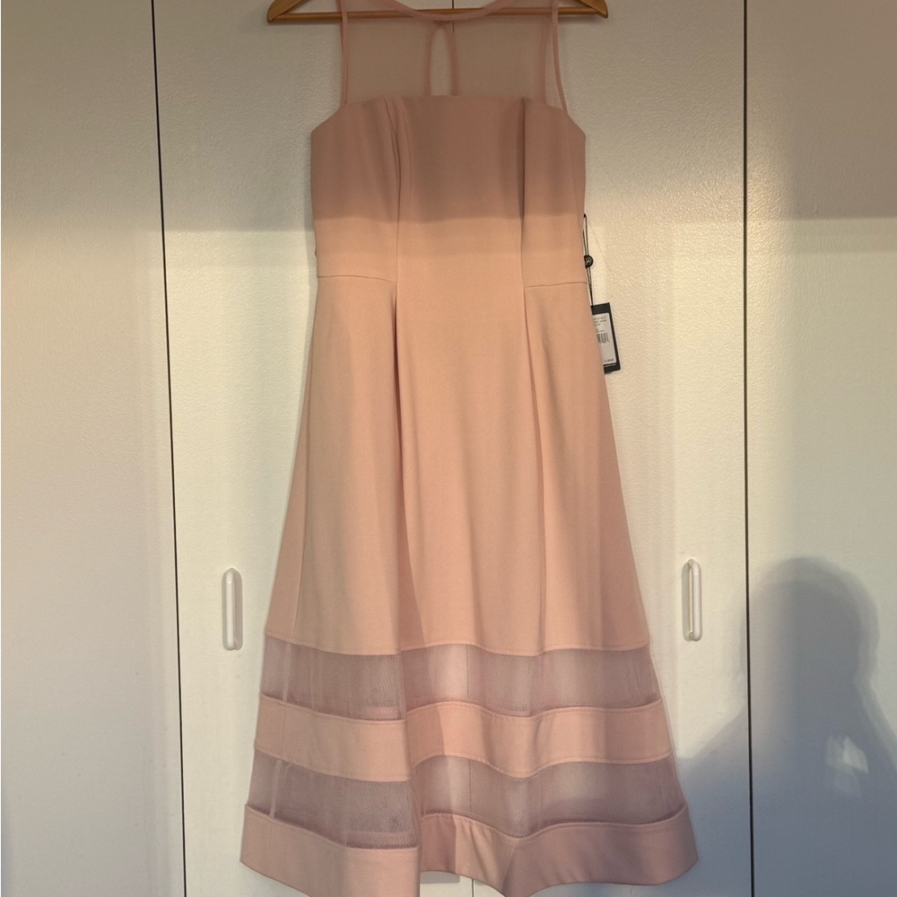 Adriana Papell Midi Blush Dress